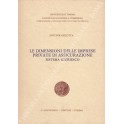 Le dimensioni delle imprese private di assicurazione