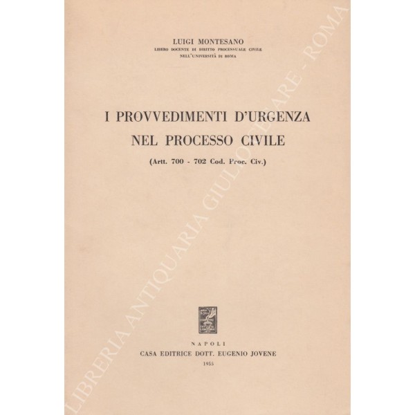 I Provvedimenti D'urgenza Nel Processo Civile. (Artt.700-702 Cod. Proc ...