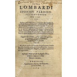 Petri Lombardi episcopi parisiensis sententiarum