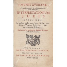 Josephi Averanii, V.CL. Iurisconsulti