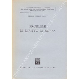 Problemi di diritto di borsa