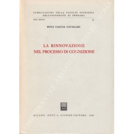 La rinnovazione nel processo di cognizione