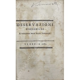 Osservazioni economiche a vantaggio dello Stato Pontificio