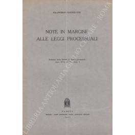 Note in margine alle leggi processuali