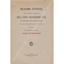 Relazione statistica dei lavori compiuti 