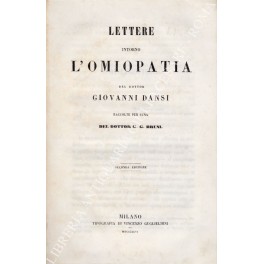 Lettere intorno l'omiopatia