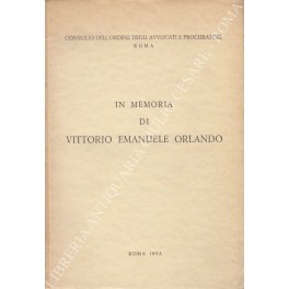 In memoria di Vittorio Emanuele Orlando