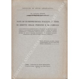 Note di giurisprudenza italiana in tema di diritto 