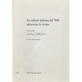 La cultura italiana del 900 attraverso le riviste