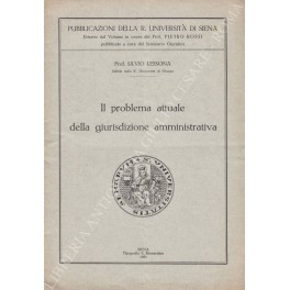 Il problema attuale della giurisdizione amministrativa