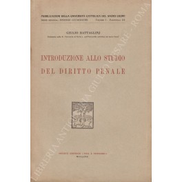 Introduzione allo studio del diritto penale