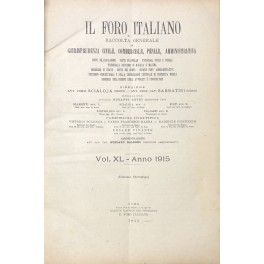 Il Foro Italiano. Annata 1915