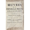 Oeuvres de M. Denis Le Brun avocat au Parlement