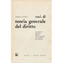 Voci di teoria generale del diritto. 