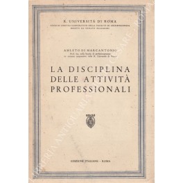 La disciplina delle attività professionali