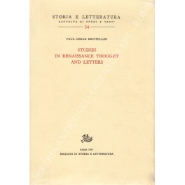 Studies in Renaissance thought and letters