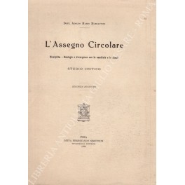 L'assegno circolare. Disciplina