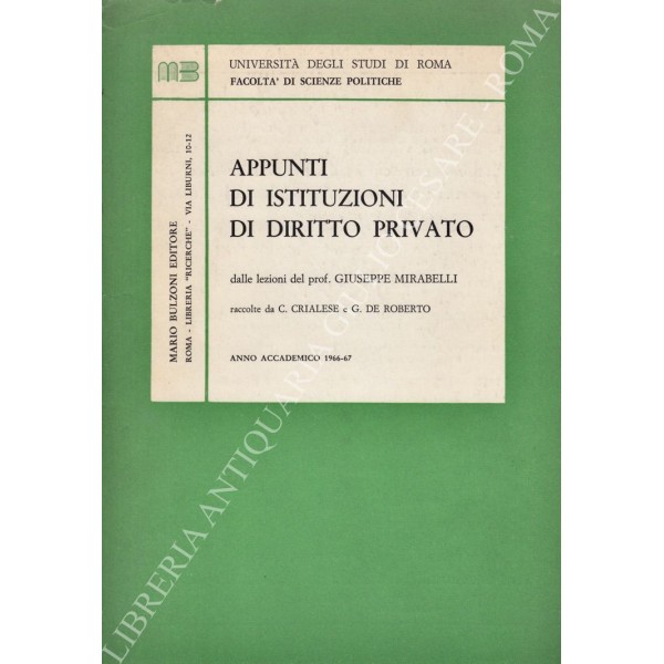 Appunti di istituzioni di diritto privato