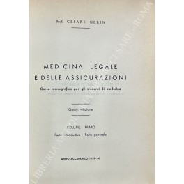 Medicina legale e delle assicurazioni