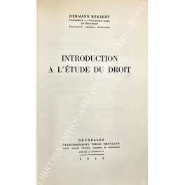 Introduction a l'etude du droit