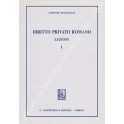 Diritto privato romano. Lezioni Vol. I