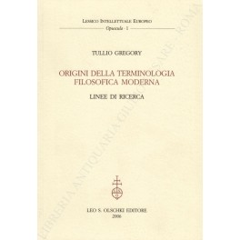 Origini della terminologia filosofica moderna. Linee di ricerca