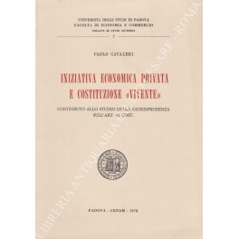 Iniziativa economica privata e Costituzione vivente