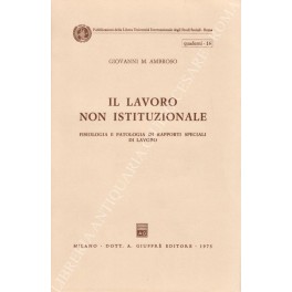 Il lavoro non istituzionale