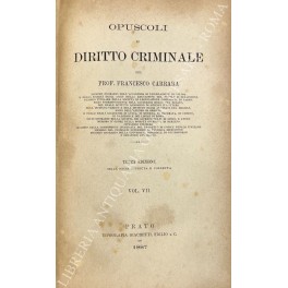 Opuscoli di diritto criminale