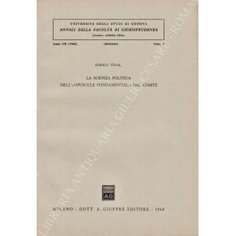 La scienza politica nell'"Opuscule Fondamental" del Comte. Estratto