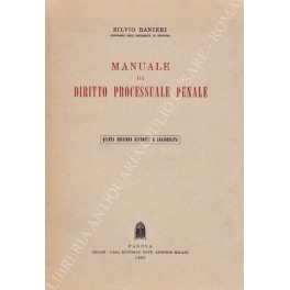 Manuale di diritto processuale penale