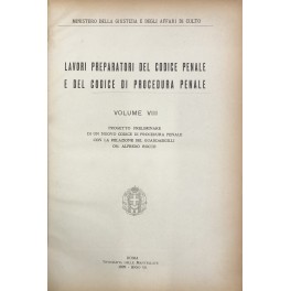 Lavori preparatori del Codice penale e del Codice di procedura penale