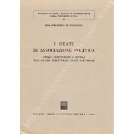 I reati di associazione politica