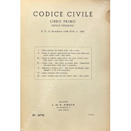 Codice civile. Libro primo