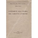 Contributi alla storia del diritto comune