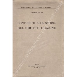 Contributi alla storia del diritto comune