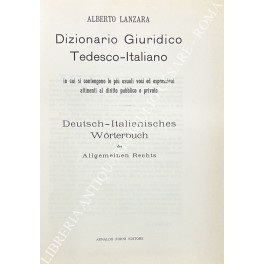 Dizionario Giuridico Tedesco-Italiano