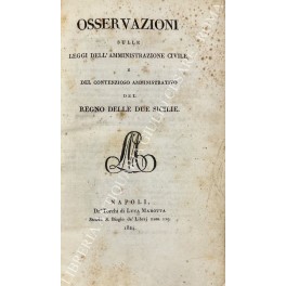 Osservazioni sulle leggi dell'amministrazione civile