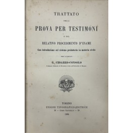 Trattato della prova per testimoni