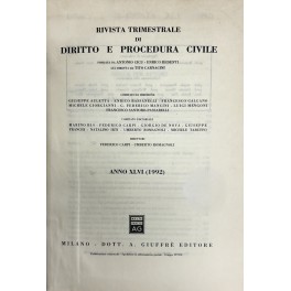 Rivista trimestrale di diritto e procedura civile