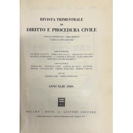 Rivista trimestrale di diritto e procedura civile