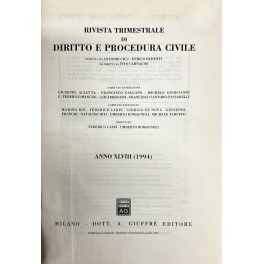 Rivista trimestrale di diritto e procedura civile