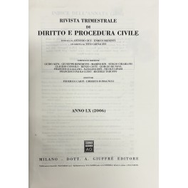 Rivista trimestrale di diritto e procedura civile