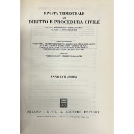 Rivista trimestrale di diritto e procedura civile