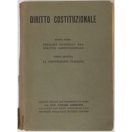 Diritto costituzionale. 