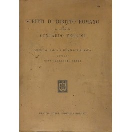 Scritti di diritto romano in onore di Contardo Ferrini