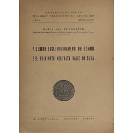 Ricerche sugli ordinamenti dei domini del delfinato