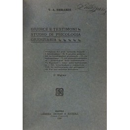 Giudice e testimoni. Studio di psicologia giudiziaria.