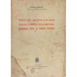 Fonti del diritto italiano dalla caduta dell'Impero Romano