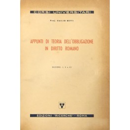 Appunti di teoria dell'obbligazione in diritto romano